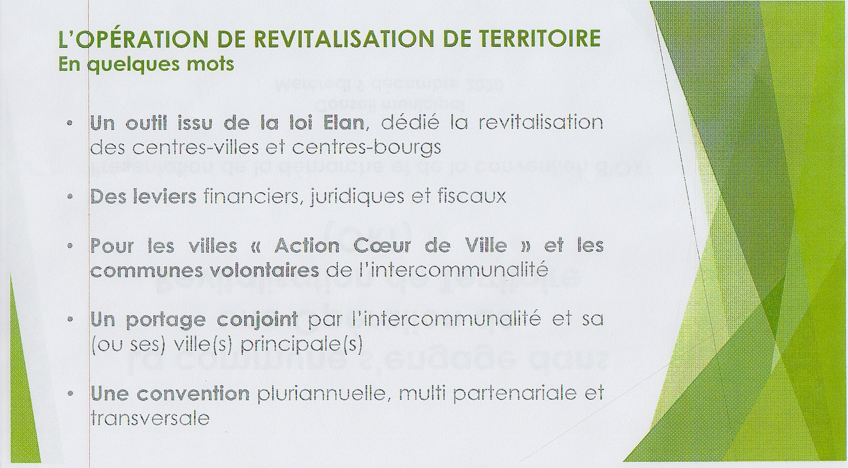 Opération De Revitalisation De Territoire